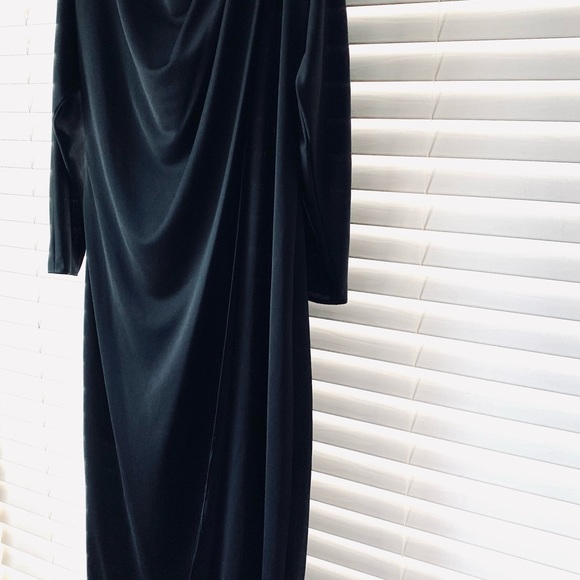 Michael Maiello Pat Richards Black High Neck Formal Beaded Dress Size 10 - Picture 4 of 7